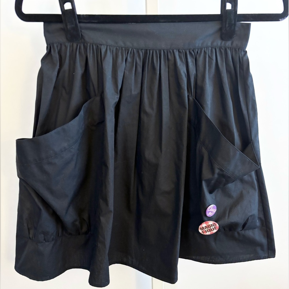 Fiorucci Black Skater Skirt With Pockets M
